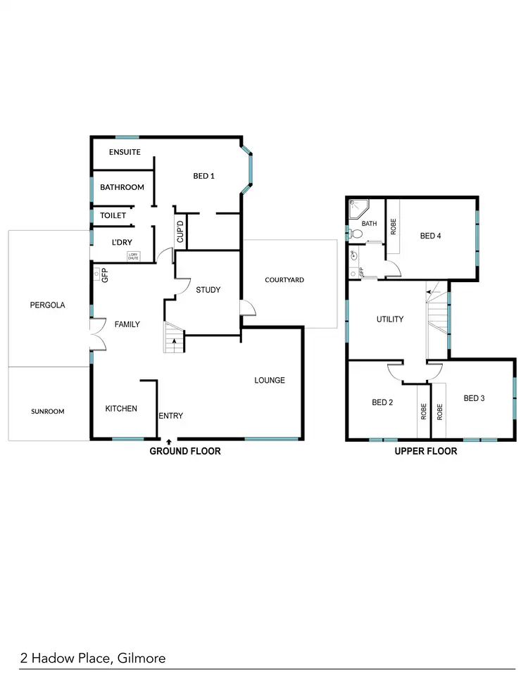 Floorplan of Homely house listing, 2 Hadow Place, Gilmore ACT 2905