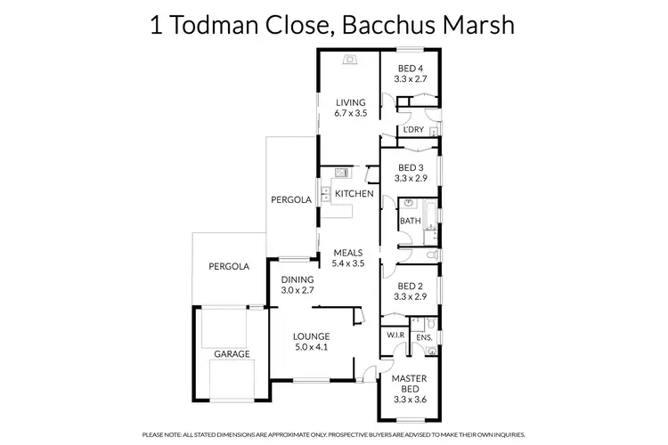 Floorplan of Homely house listing, 1 Todman Close, Bacchus Marsh VIC 3340
