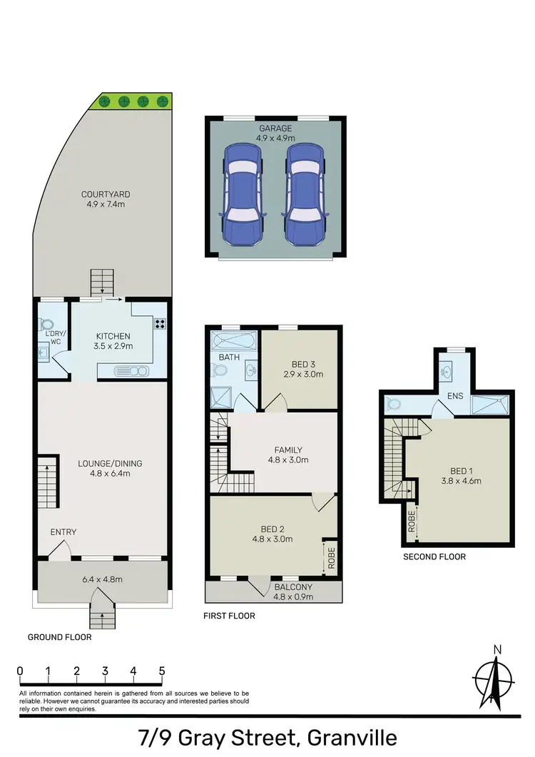Floorplan of Homely townhouse listing, 7/9 Gray Street, Granville NSW 2142