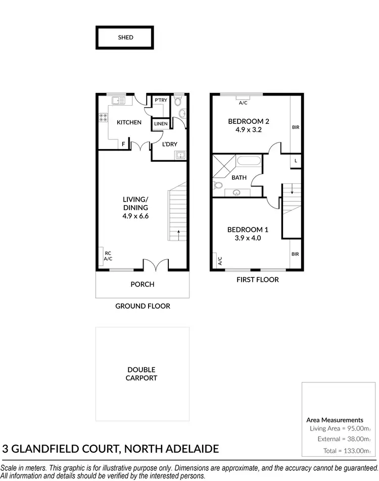 Floorplan of Homely house listing, 3 Glandfield Court, North Adelaide SA 5006
