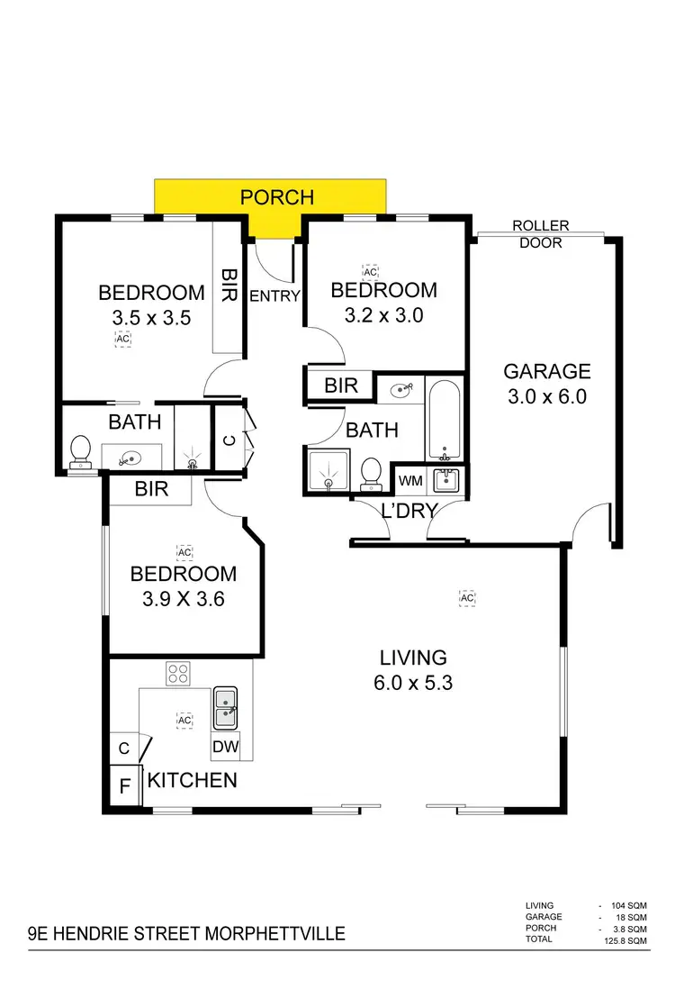 Floorplan of Homely house listing, 9E Hendrie Street, Morphettville SA 5043