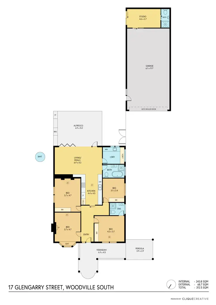 Floorplan of Homely house listing, 17 Glengarry Street, Woodville South SA 5011