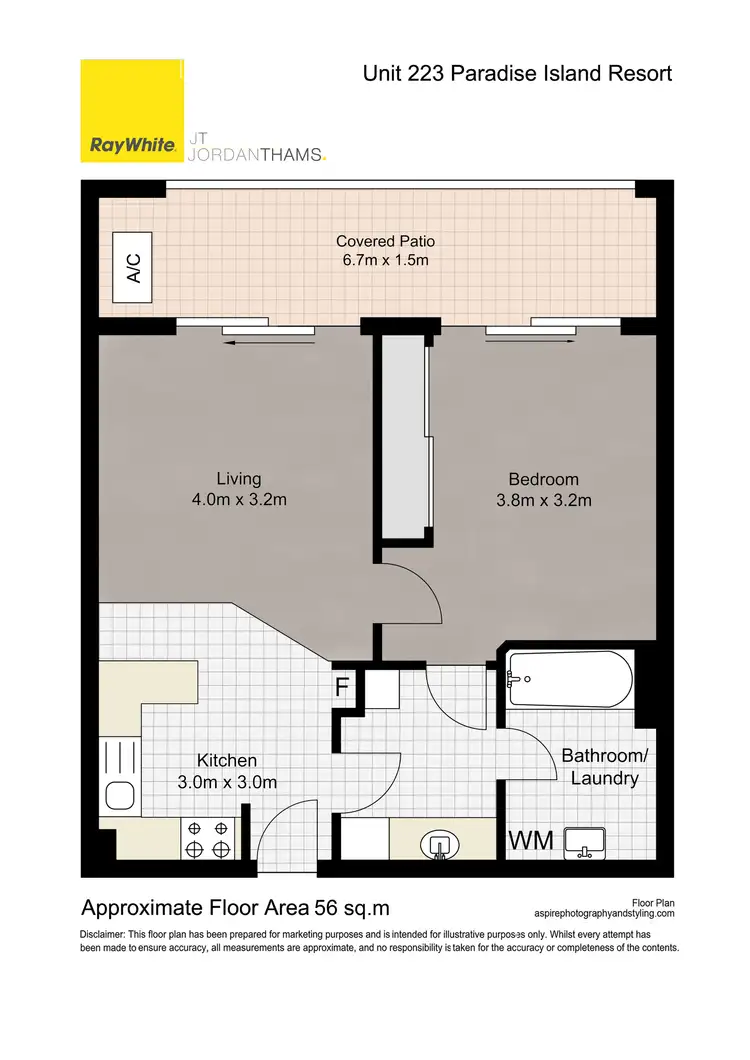 Floorplan of Homely apartment listing, 223/1-8 Paradise Island, Surfers Paradise QLD 4217