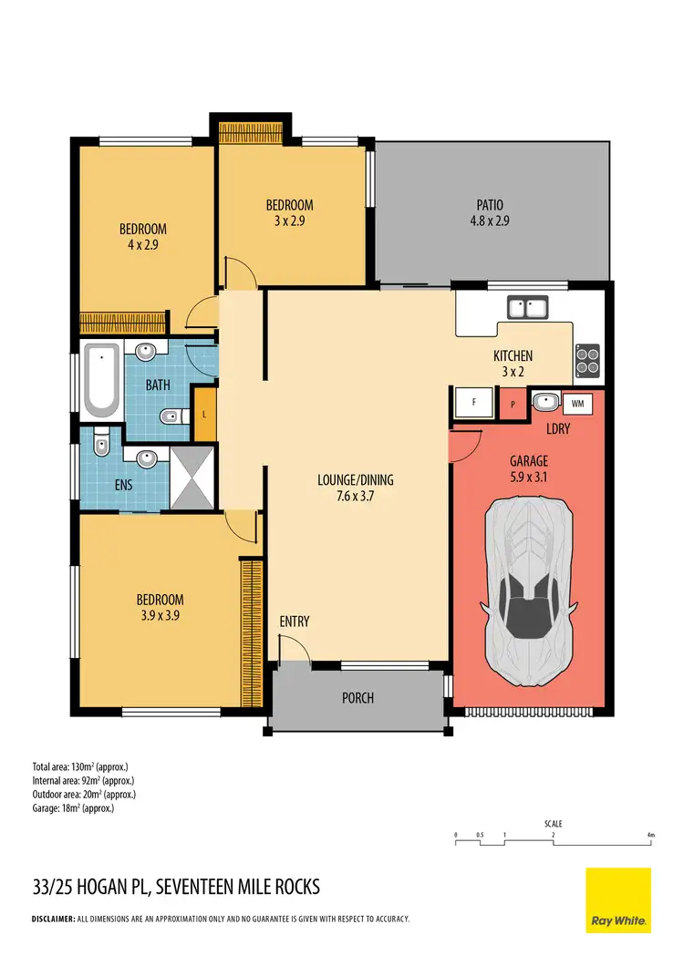 Floorplan of Homely townhouse listing, 33/25 Hogan Place, Seventeen Mile Rocks QLD 4073