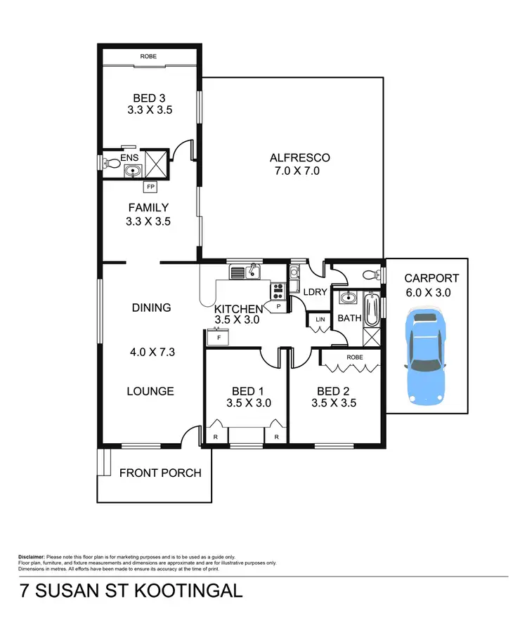 Floorplan of Homely house listing, 7 Susan Street, Kootingal NSW 2352