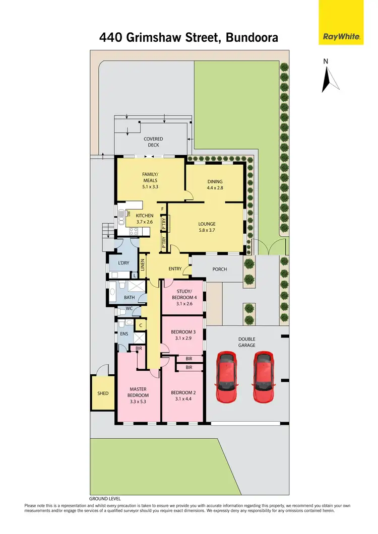 Floorplan of Homely house listing, 440 Grimshaw Street, Bundoora VIC 3083