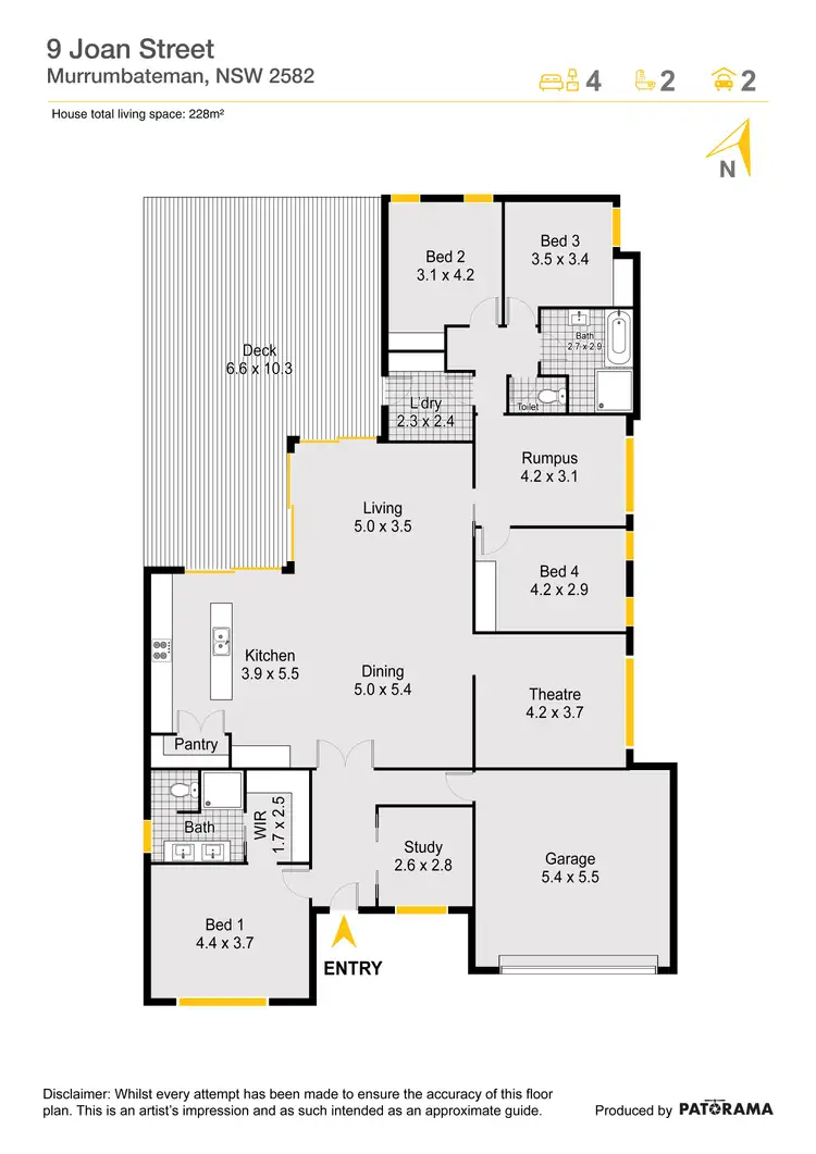 Floorplan of Homely house listing, 9 Joan Street, Murrumbateman NSW 2582