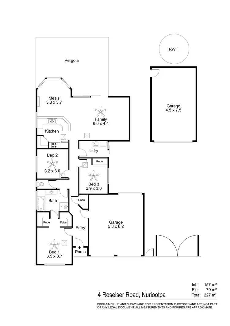 Floorplan of Homely house listing, 4 Roesler Road, Nuriootpa SA 5355