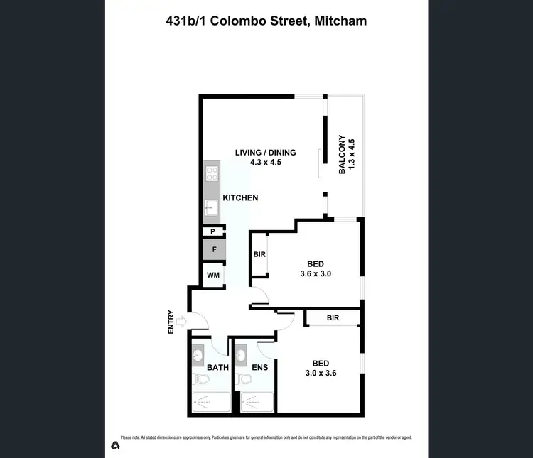 Floorplan of Homely apartment listing, 431B/1 Colombo Street, Mitcham VIC 3132