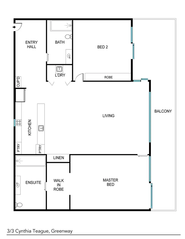Floorplan of Homely house listing, 3/3 Cynthea Teague Crescent, Greenway ACT 2900