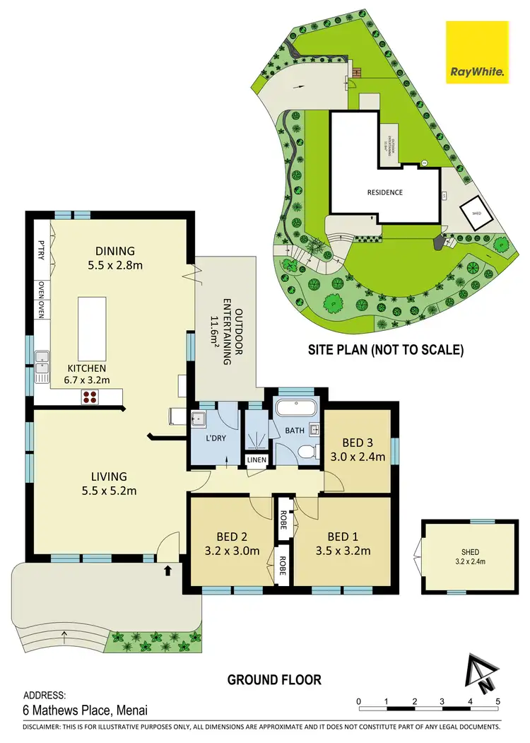 Floorplan of Homely house listing, 6 Mathews Place, Menai NSW 2234