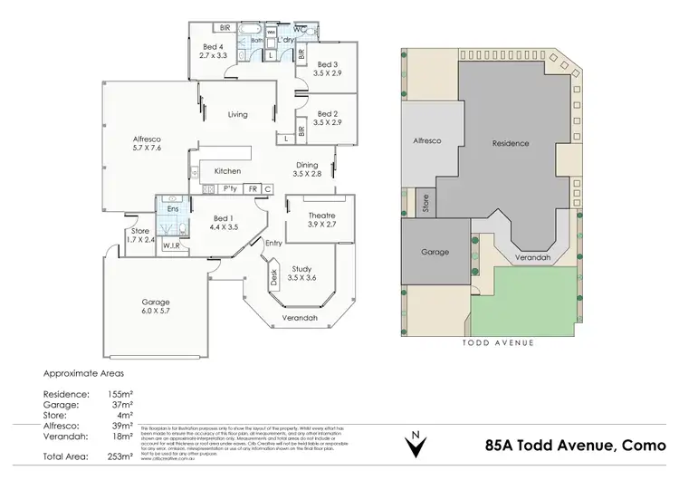 Floorplan of Homely house listing, 85a Todd Avenue, Como WA 6152