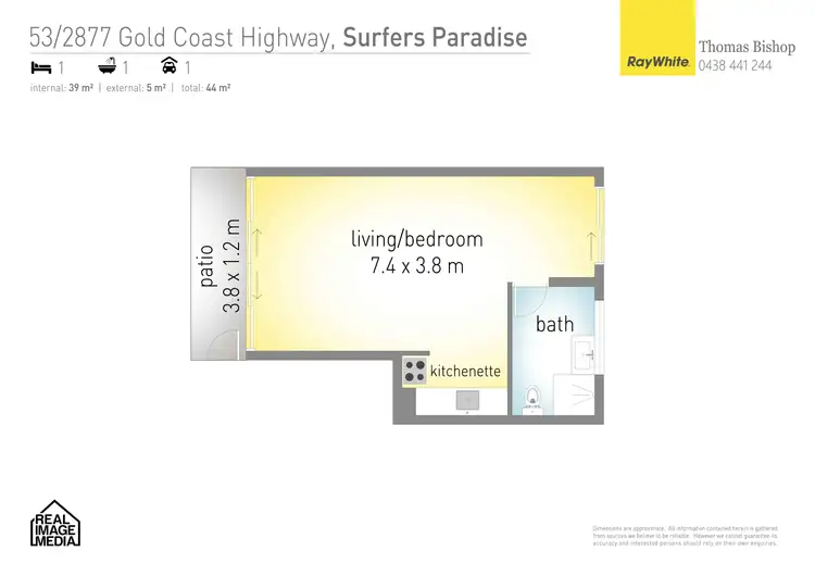 Floorplan of Homely unit listing, 53/2877 Gold Coast Highway, Surfers Paradise QLD 4217
