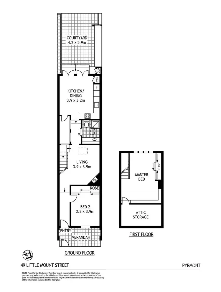Floorplan of Homely house listing, 49 Little Mount Street, Pyrmont NSW 2009