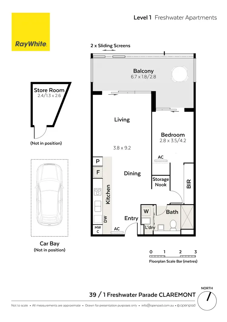 Floorplan of Homely apartment listing, 39/1 Freshwater Parade, Claremont WA 6010