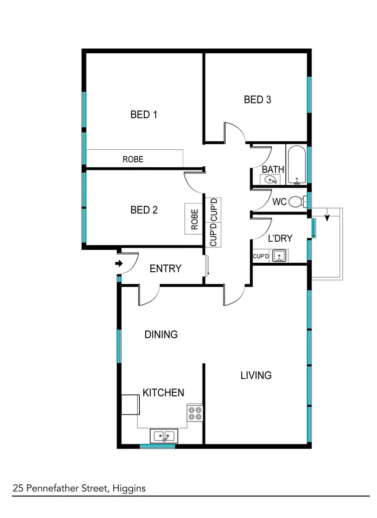 Floorplan of Homely house listing, 25 Pennefather Street, Higgins ACT 2615
