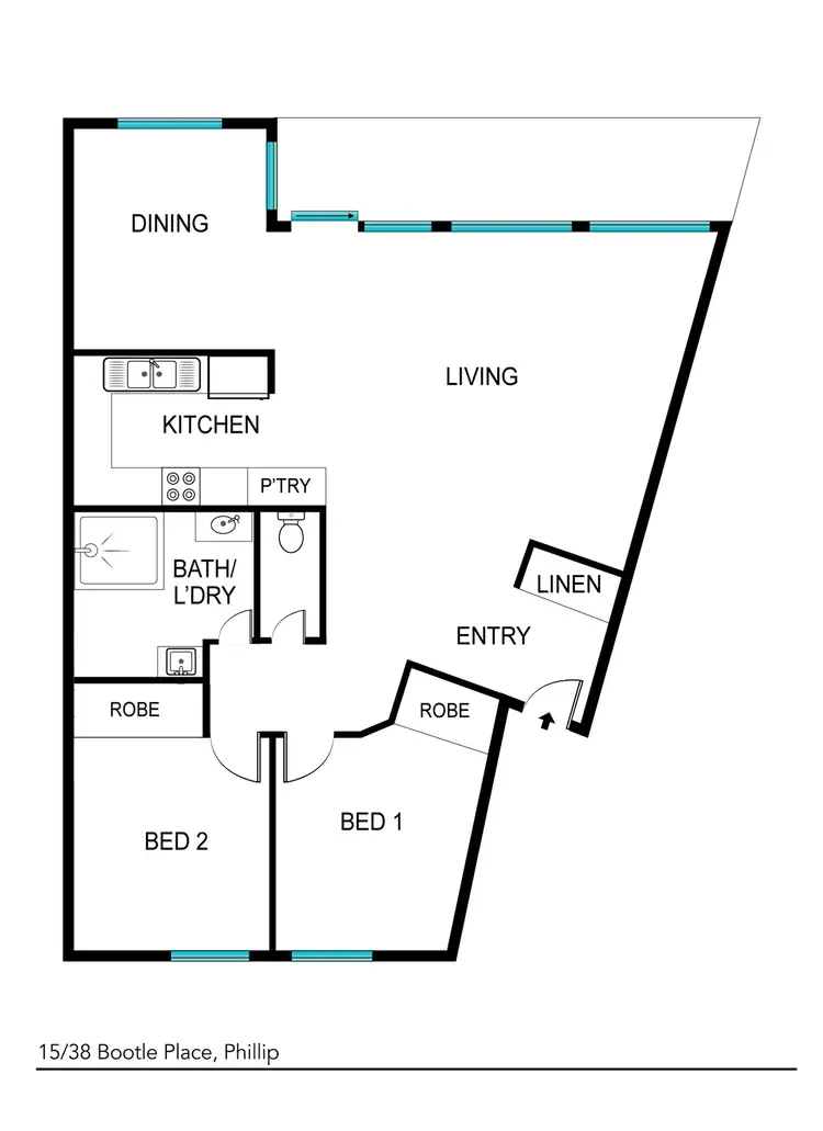 Floorplan of Homely unit listing, 15/38 Bootle Place, Phillip ACT 2606