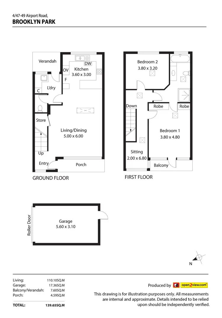 Floorplan of Homely townhouse listing, 4/47-49 Airport Road, Brooklyn Park SA 5032