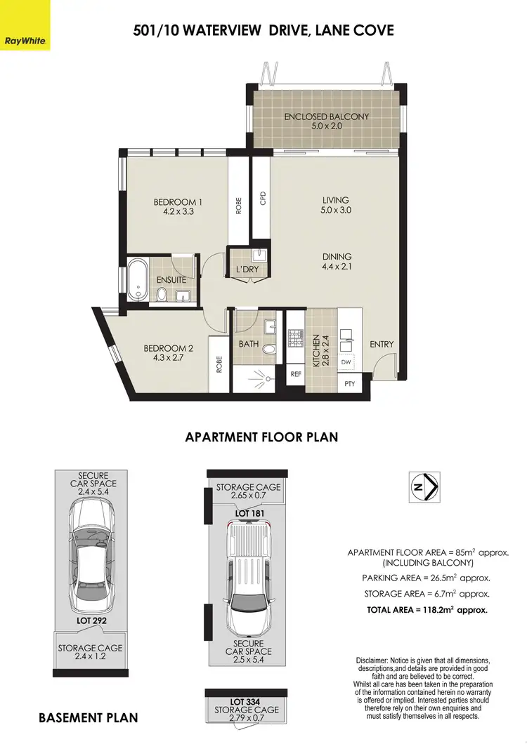 Floorplan of Homely apartment listing, 501/10 Waterview Drive, Lane Cove NSW 2066