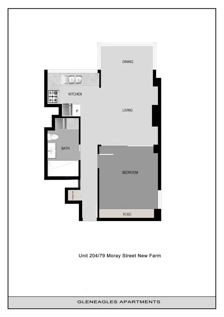 Floorplan of Homely apartment listing, 204/79 Moray Street, New Farm QLD 4005