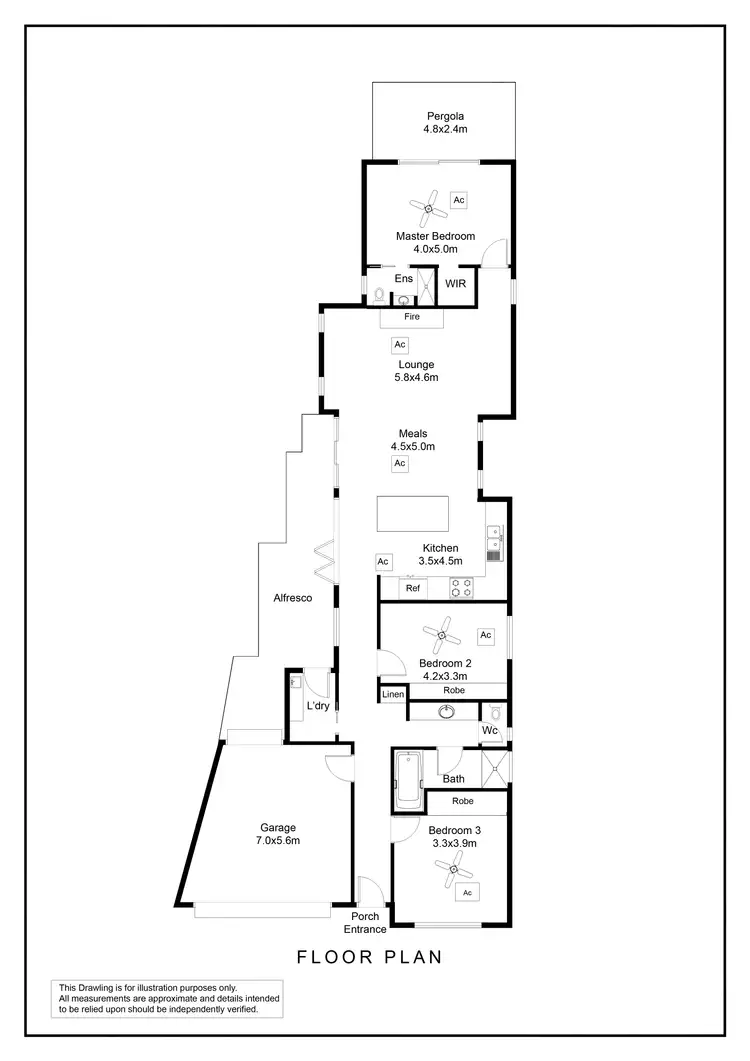 Floorplan of Homely house listing, 22A Farncomb Road, Fulham SA 5024