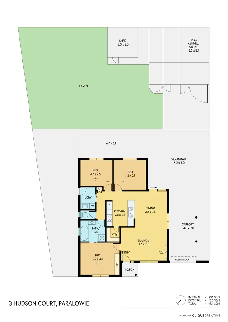 Floorplan of Homely house listing, 3 Hudson Court, Paralowie SA 5108