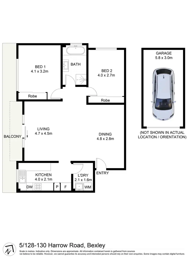Floorplan of Homely unit listing, 5/128-130 Harrow Road, Bexley NSW 2207