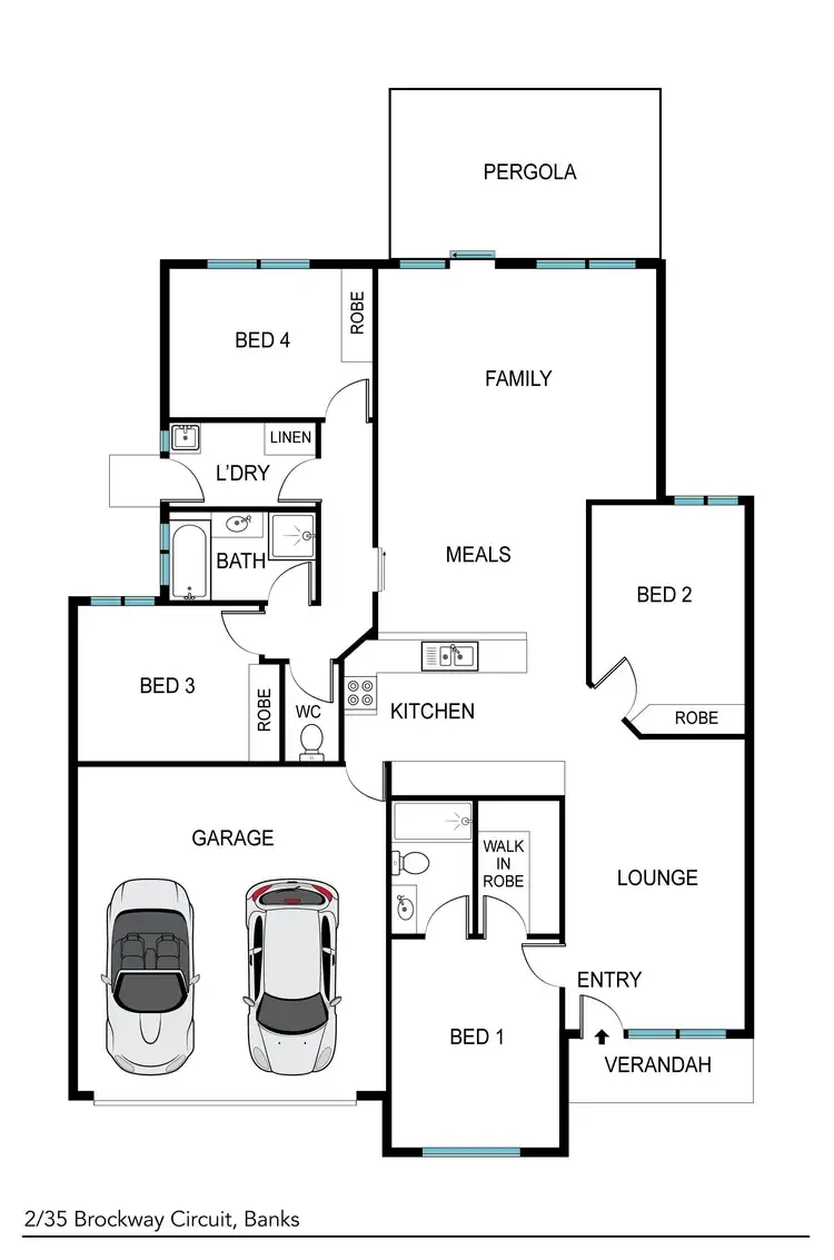 Floorplan of Homely house listing, 2/35 Brockway Circuit, Banks ACT 2906