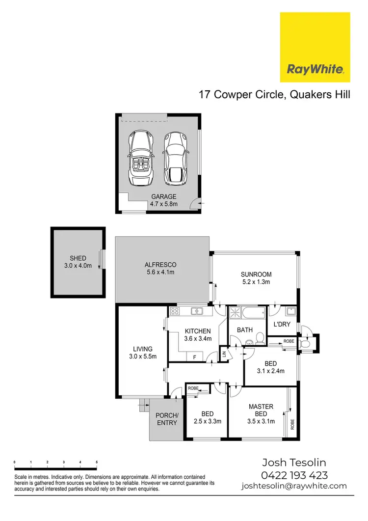 Floorplan of Homely house listing, 17 Cowper Circle, Quakers Hill NSW 2763
