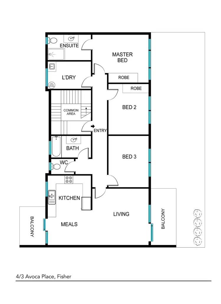 Floorplan of Homely apartment listing, 4H/3 Avoca Place, Fisher ACT 2611