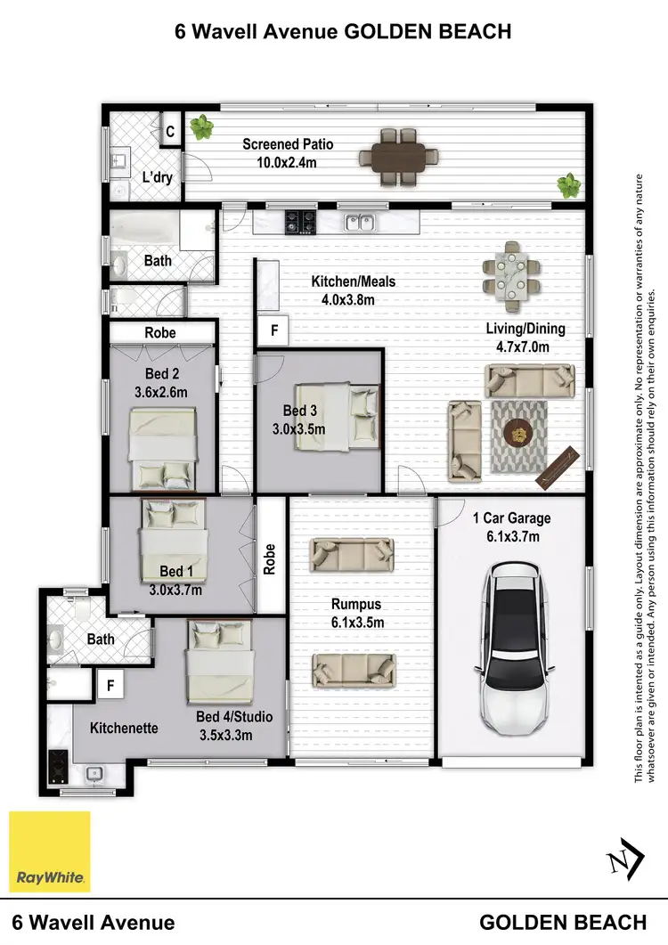 Floorplan of Homely house listing, 6 Wavell Avenue, Golden Beach QLD 4551