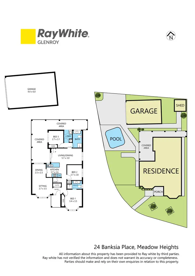 Floorplan of Homely house listing, 24 Banksia Place, Meadow Heights VIC 3048