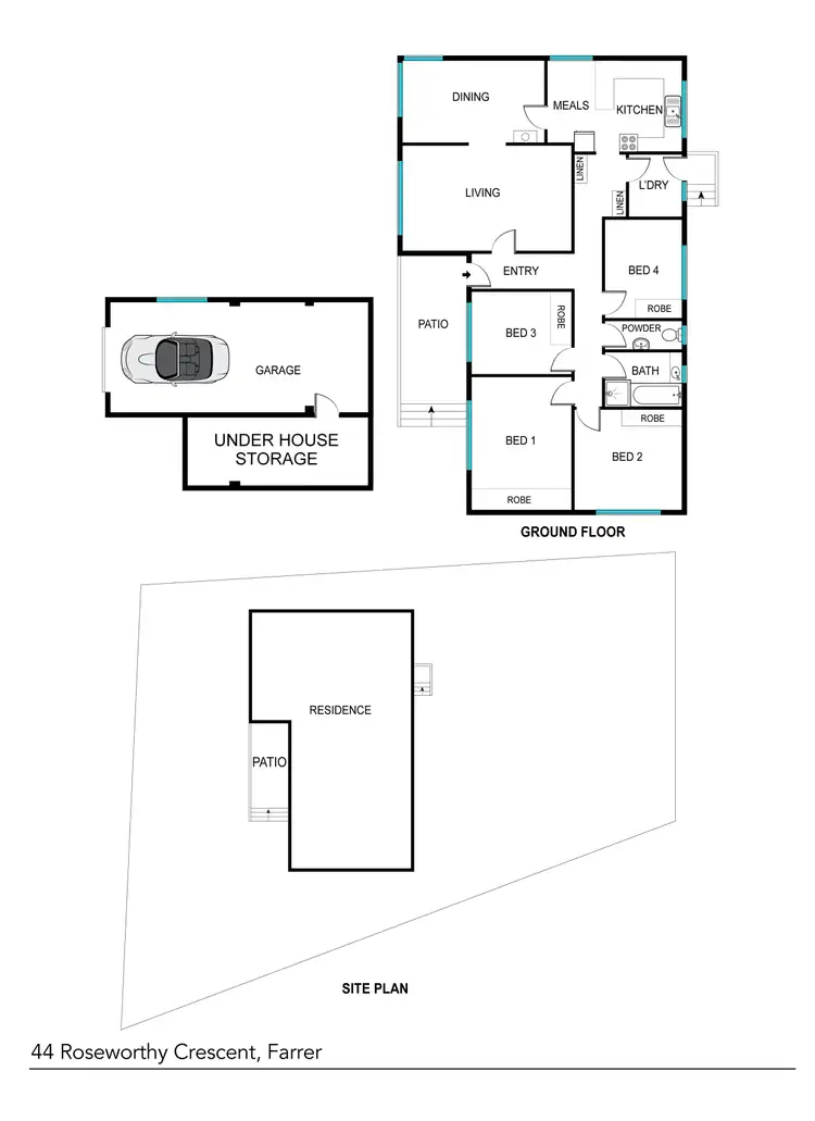 Floorplan of Homely house listing, 44 Roseworthy Crescent, Farrer ACT 2607