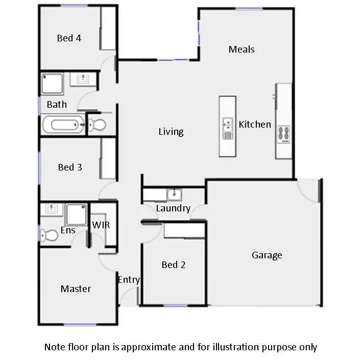 Floorplan of Homely house listing, 58 Ellswood Crescent, Mildura VIC 3500