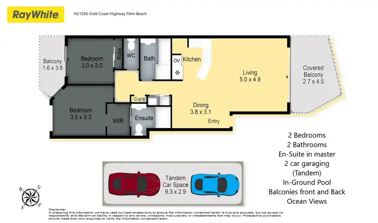 Floorplan of Homely unit listing, 10/1266 Gold Coast Highway, Palm Beach QLD 4221