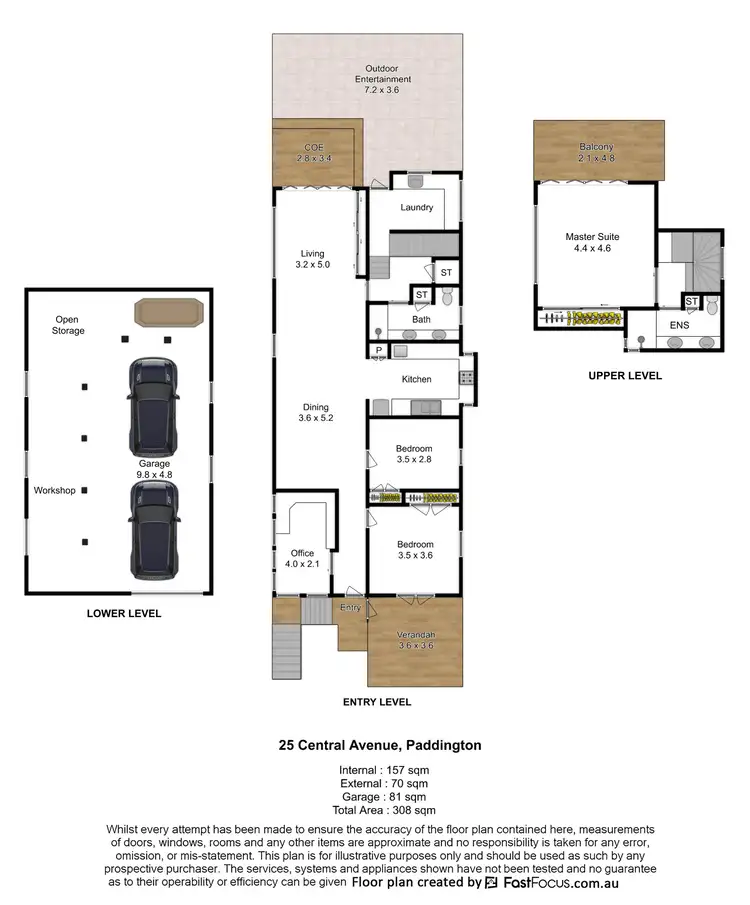 Floorplan of Homely house listing, 25 Central Avenue, Paddington QLD 4064