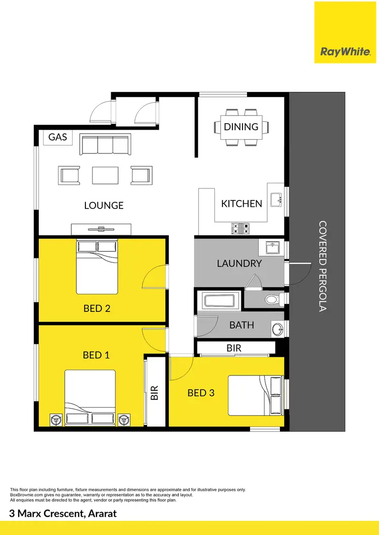 Floorplan of Homely house listing, 3 Marx Crescent, Ararat VIC 3377