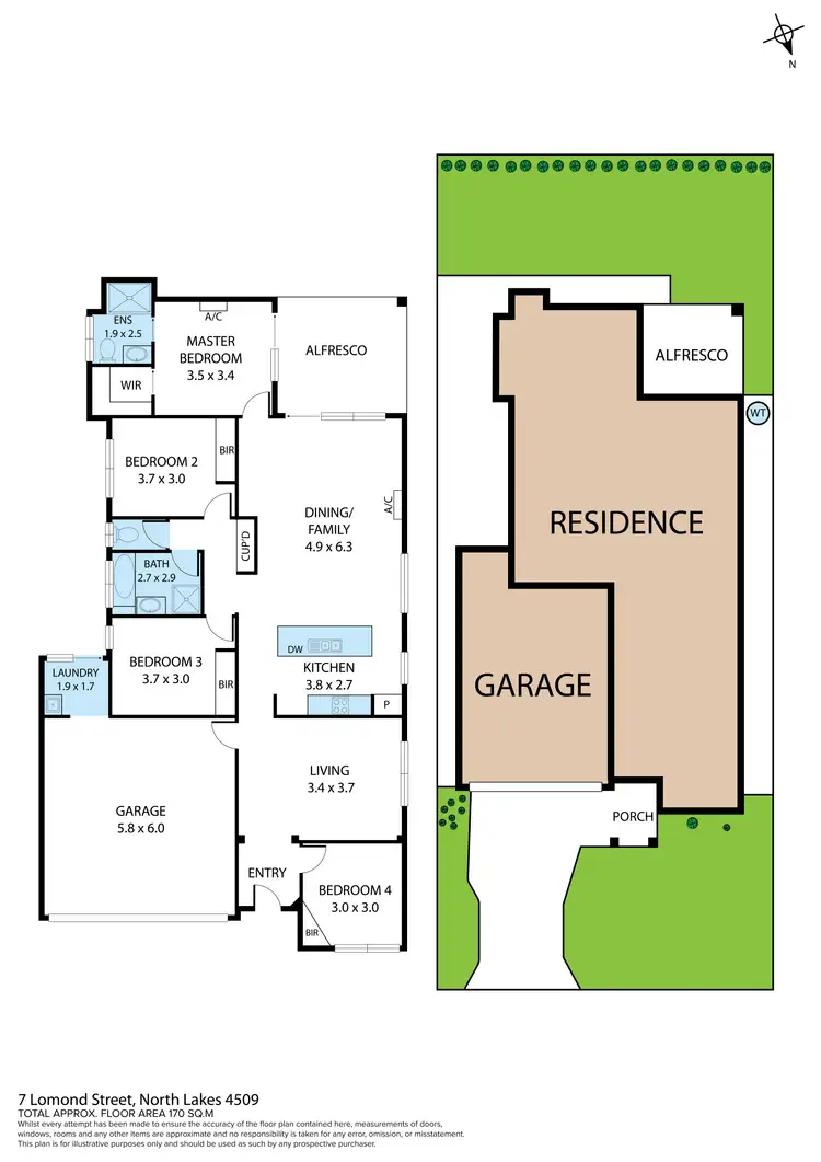 Floorplan of Homely house listing, 7 Lomond Street, North Lakes QLD 4509