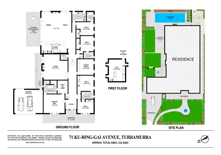 Floorplan of Homely house listing, 71 Ku-Ring-Gai Avenue, Turramurra NSW 2074
