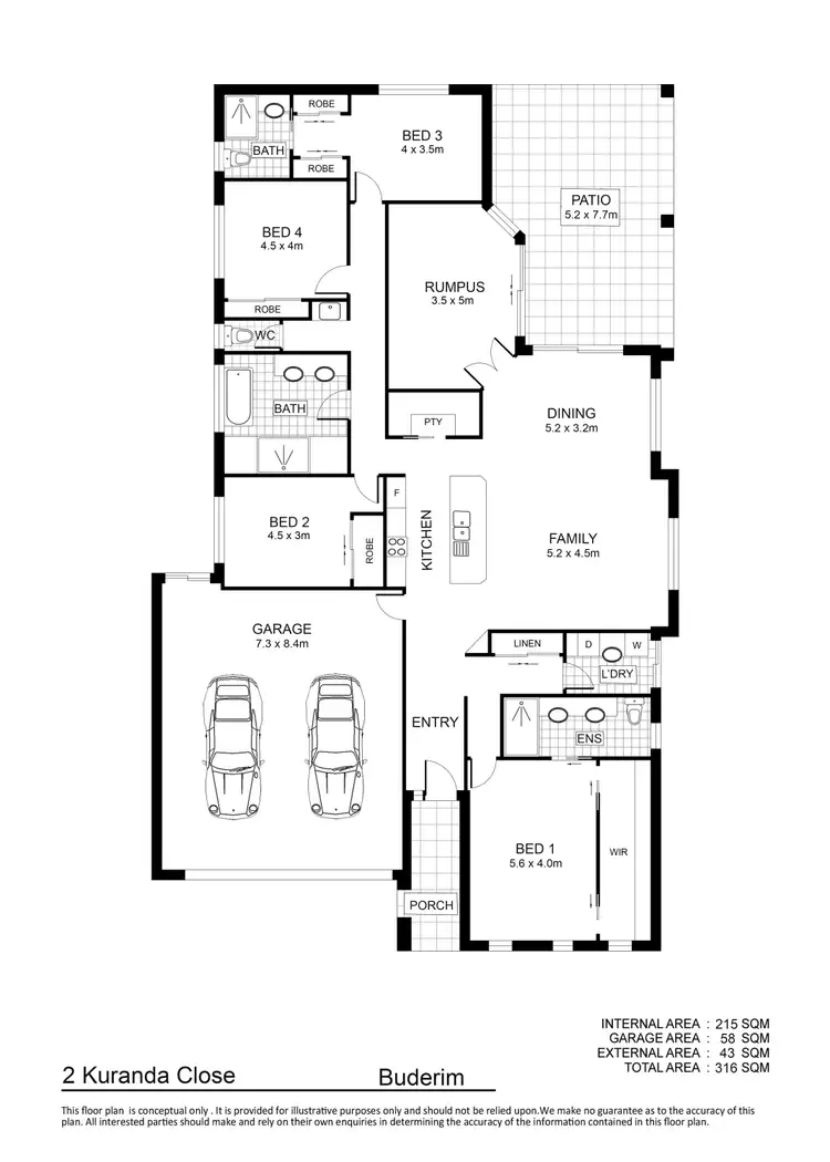 Floorplan of Homely house listing, 2 Kuranda Close, Buderim QLD 4556