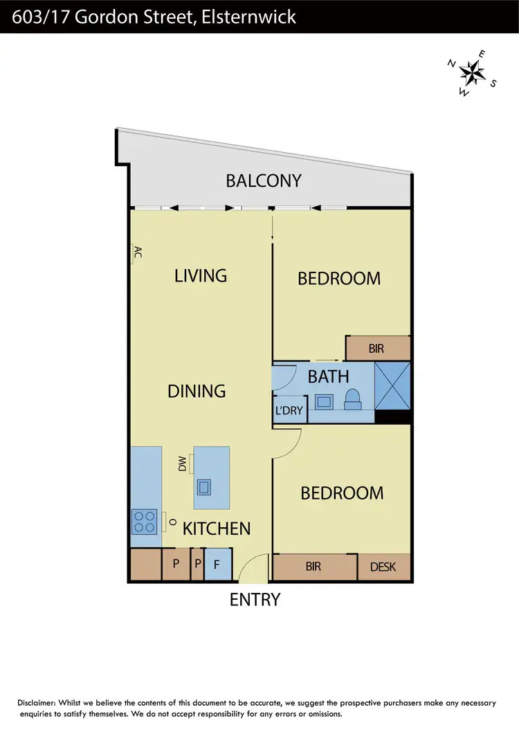 Floorplan of Homely apartment listing, 603/17 Gordon Street, Elsternwick VIC 3185