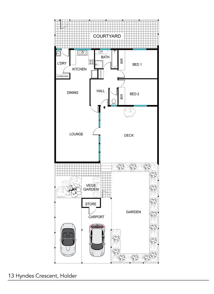Floorplan of Homely townhouse listing, 13 Hyndes Crescent, Holder ACT 2611