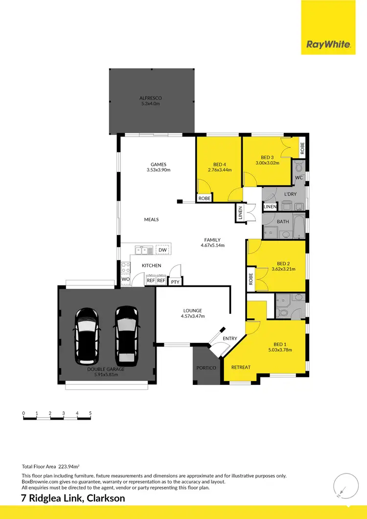 Floorplan of Homely house listing, 7 Ridglea Link, Clarkson WA 6030