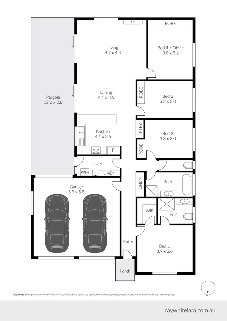 Floorplan of Homely house listing, 18 Citius Close, Lara VIC 3212