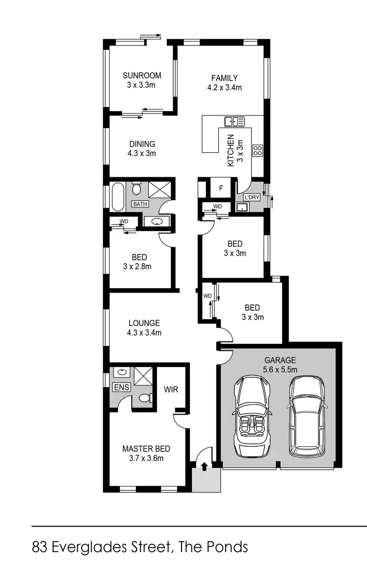 Floorplan of Homely house listing, 83 Everglades Street, The Ponds NSW 2769