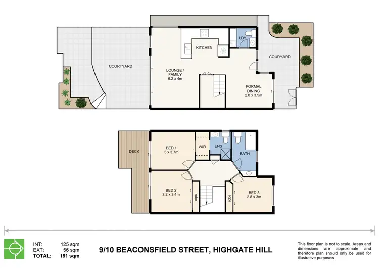 Floorplan of Homely townhouse listing, 9/10 Beaconsfield Street, Highgate Hill QLD 4101