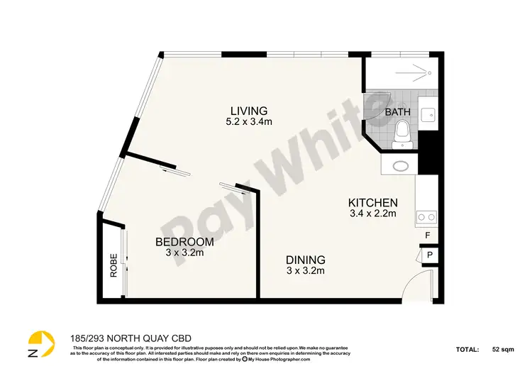 Floorplan of Homely apartment listing, 185/293 North Quay, Brisbane City QLD 4000