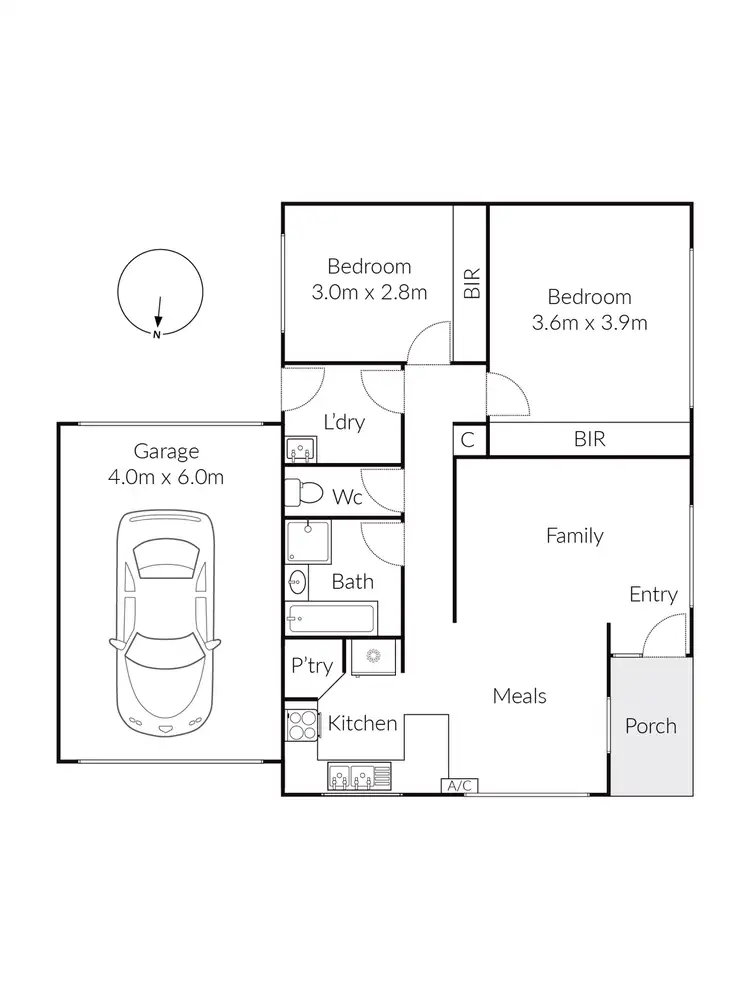 Floorplan of Homely unit listing, 1/24 Stefan Court, Lara VIC 3212