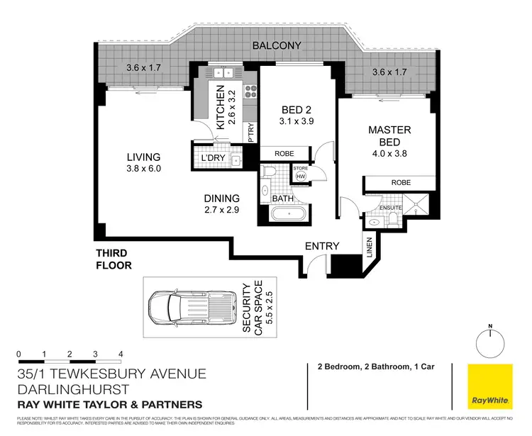 Floorplan of Homely apartment listing, 35/1 Tewkesbury Avenue, Darlinghurst NSW 2010