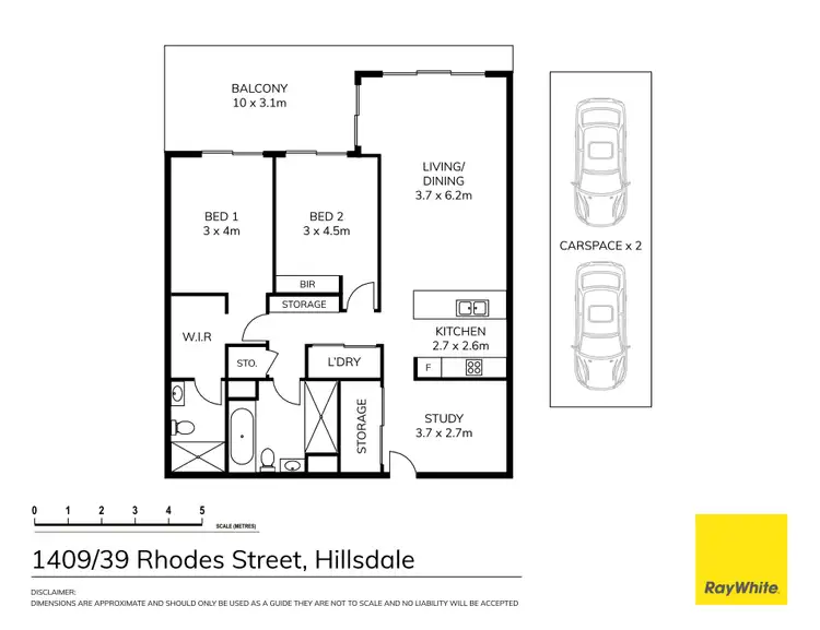Floorplan of Homely apartment listing, 1409/39 Rhodes Street, Hillsdale NSW 2036